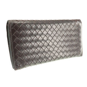 Bottega Veneta Bifold Brown Accessory Long Wallet Leather